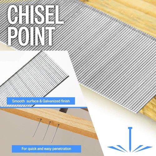 10,000-60,000PCS meite 18 Gauge 1-3/8" Brad Finish Nails Chisel Point Galvanized - 第 3/15 張圖片
