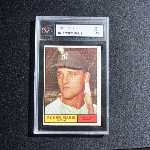 1961 Topps - #2 Roger Maris KSA 8 Beautiful Color, Sharp Corners, Clean (PSA 7?)