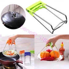 Anti-Scald Clamp Kitchen Hot-Bowl Clip Pot Dish Plate Gripper Steel Tong Tools