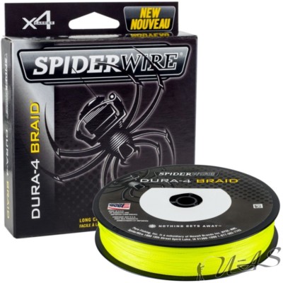 Spiderwire Dura 4 Braid 150M 0.30mm 29.0Kg-64Lb Gelb Geflochtene Angelschnur Sha