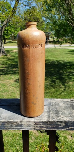 Erven Lucas Bols't Lootsje Amsterdam 1 Liter Antique Ceramic Clay Bottle EUC - Picture 3 of 15
