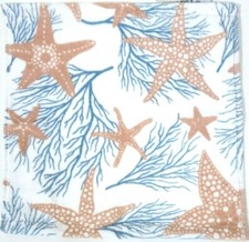 KASSAFINA 100% COTTON WHITE SOFT BLUE,PINK STAR FISH OEKO-TEX BATH TOWEL