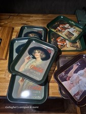 VINTAGE Coca-Cola Metal Trays Lot Of 8