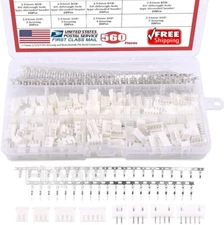 560Pcs 2-5Pin JST-XH 2.54mm Wire Male Female Housing Connector Bare Terminal Kit