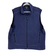Eddie Bauer Men’s Polartec Fleece Full Zip Vest Large Hiking Outdoor Gorpcore