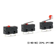Micro Switch Miniature Roller Lever 20x6.4x11mm Button Switch C-NO-NC 3 Types