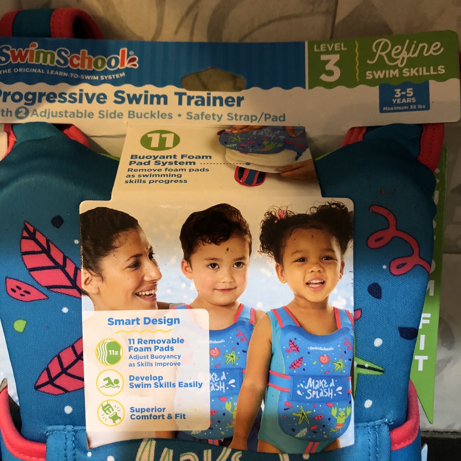 Swim School Progressive Swim Trainer Level 3 Safety Vest = Ages 35