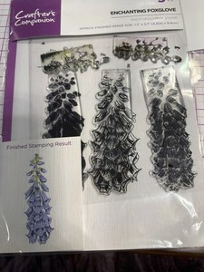 Crafters Companion Clear Floral Layering Photopolymer Stamps Enchanting Foxglove