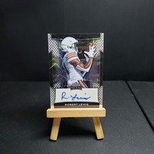 Robert Lewis Autograph 2025 Leaf Metal Football Auto Laser Refractor SP