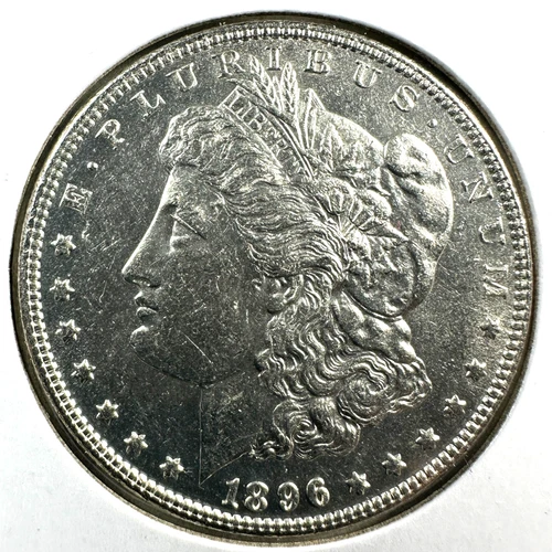 1896 $1 Morgan Silver Dollar, UNC/AU Slider (88709)