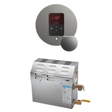 Mr Steam MS 7.5kW 7500W Steam Generator Pkg w/round iTempo Ctrl-SatinSteel