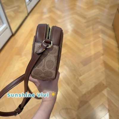 Coach Mini Jamie Camera Bag In Signature Canvas &Leather Cherry