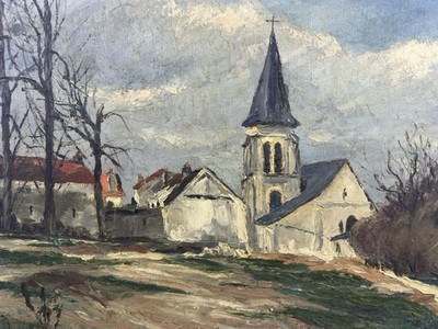 Auguste Henri BERNARD (XX) Öl auf Platte Ile de Ré Vendée Sables-d'Olonne