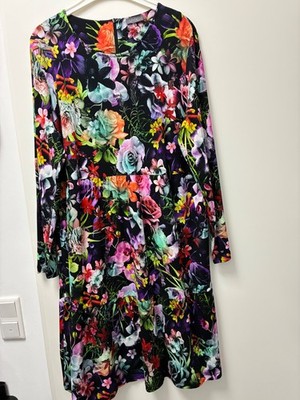 Da .Kleid 1/1 Arm  v. '' MYBC ''  Gr. 46 Schwarz/Bunt        NEU