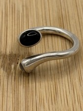 Georg Jensen No.263 Carnival Set of 2 Ring Onyx and Moonstone Sterling Silver