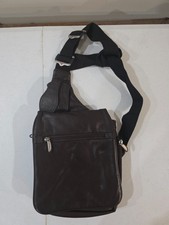 Travelon Leather Anti Theft Sling Bag Black Purse Expandable Crossbody