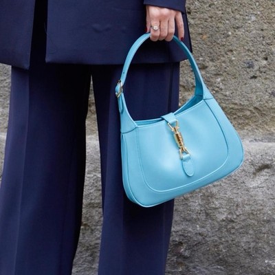 Gucci Jackie 1961 Shoulder Bag Mini Light Blue Leather