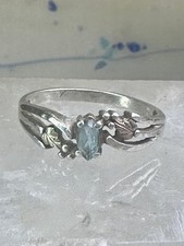 Black Hills Gold ring floral band leaves size 9 sterling silver women