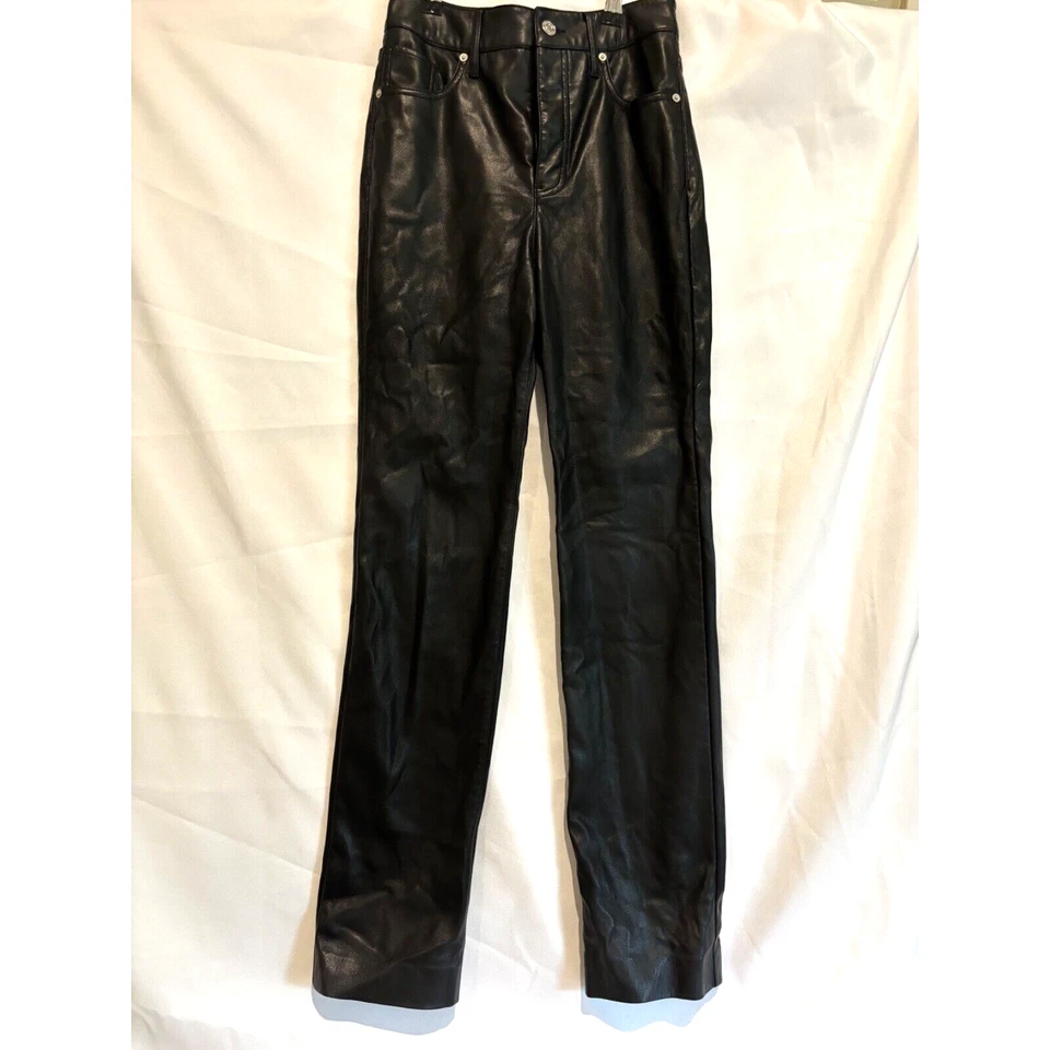 Pantalones Express Años 90 Ajustados Imitación Cuero Negros Mujer Talla 0 Motociclista Grunge Carrera Fiesta Foto 2 de 4