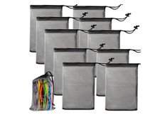 10 Pack Mesh Laundry Bags 8x12 Inch Drawstring Nylon Wash Bag Cord Lock Delicate