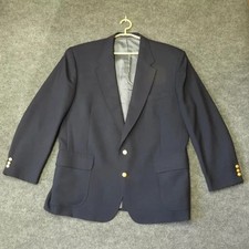 Stafford Blazer Mens Wool Blend Designer Long Sleeve Button Up Lined Pockets