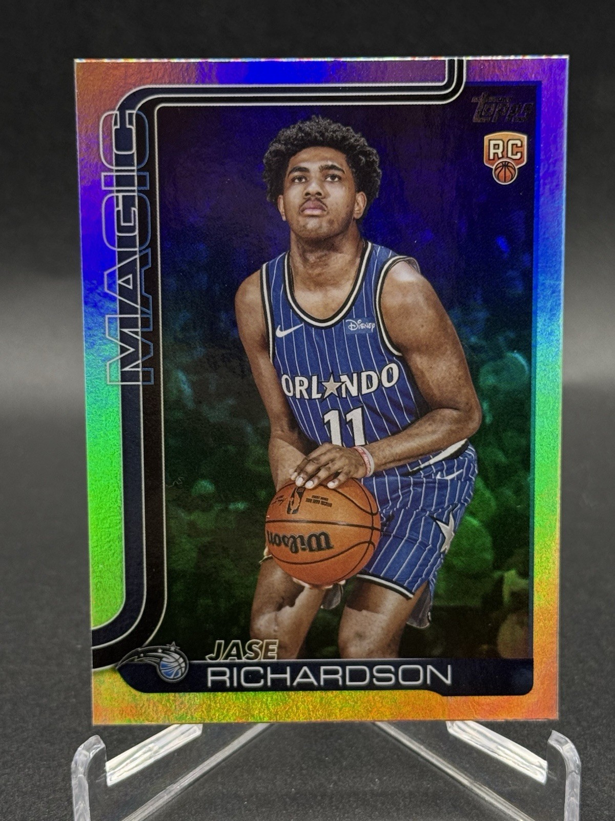 2025-26 Topps NBA RAINBOW FOIL Jase Richardson ROOKIE Card #225 Orlando Magic