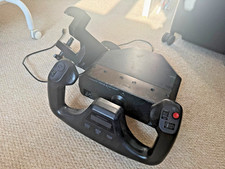 Logitech Saitek Flight Yoke with mounting clamp (modified - read desc)