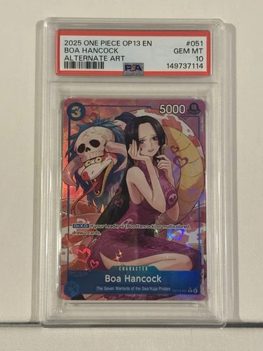 2025 ONE PIECE CARRYING ON HIS WILL ENGLISH BOA HANCOCK ALT ART OP13-051 PSA 10