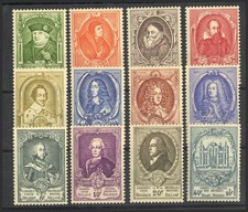 Belgium. * MH Yvert 880/91. 1952. Complete Series, Non-Original Gum. Pretty. Yve