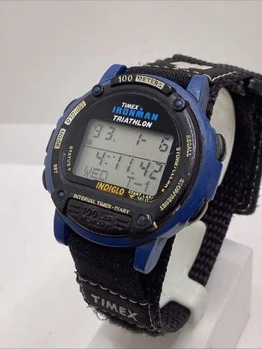 Vintage 90s Timex Ironman Triathlon Men Expansion Quartz Digital Watch New Batte