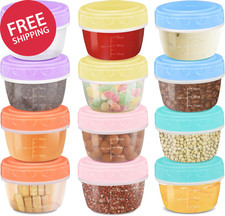 12 Pack Salad Dressing Container to Go, 2Oz Condiment Containers with Lids, Leak