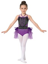 Kids Girls Dance Costume Ballet Tulle Dress Layered Tulle Skirt Leotard