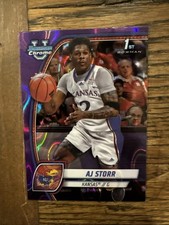 2024-25 Bowman University Chrome - AJ Storr #4 Purple Lava Refractor (RC)