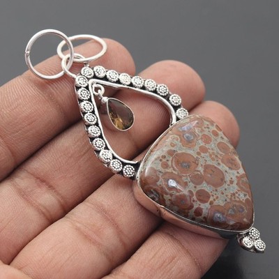 Asteroid Gemstone 925 Sterling Silver Handmade Pendant Jewelry Gift For Love