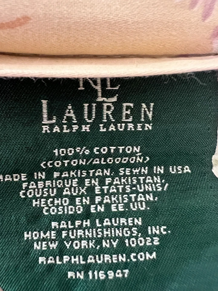 Edredón Ralph Lauren Highfields Cottagecore Floral Pastel Rayas Reina Completo Foto 3 de 4