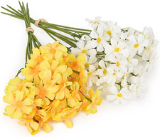 2 Bundles Small Artificial Daisy Flowers Bouquet Faux Silk Tiny Wildflowers Flow