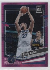 2023-24 Panini Donruss Optic Pink Hyper Prizm Rudy Gobert #28 2l4