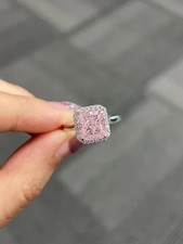 2Ct Cushion Cut Lab Created Sapphire Halo Engagement Ring 14K White Gold Plated