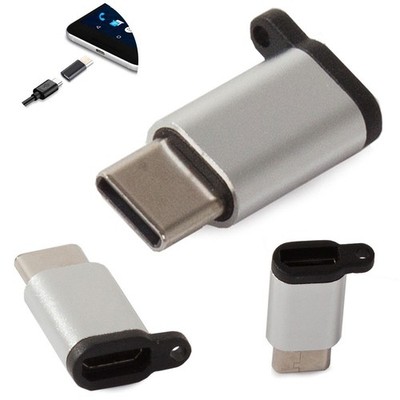 Micro-USB auf USB-C 3.1 Adapter mit Kabelhalter   kompakt & praktisch