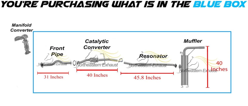 Kit de sistema de escape trasero colector aprobado por la EPA se adapta a: Toyota RAV4 2004-2005 2,4 L Foto 3 de 4