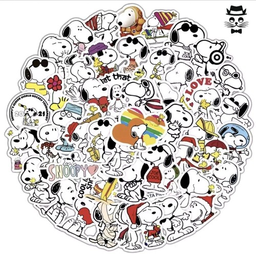 50 Snoopy Peanuts Sticker Aufkleber 90er Vintage Sammler Abziehbilder Handy - Afbeelding 1 van 5