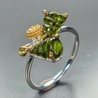 Fine Art ring Natural Tourmaline Ring 925 Sterling Silver Size 7.5 /R473148