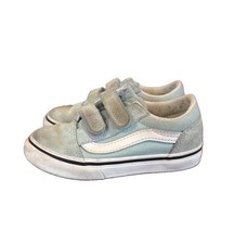 Vans Toddler Old Skool, Blue Green, hook and loop closure, Size 8 Girls Boys
