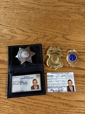 Vtg Private Detective Security Guard Badge Photo ID Card Chicago Special Police
