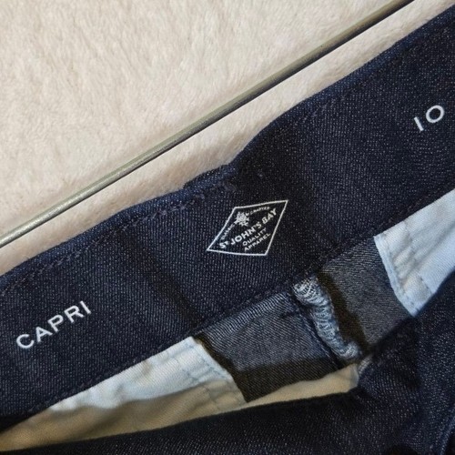 St. John's Bay Damen dunkle Waschung Caprihose Denim Stretch Freizeit Größe 10 - Bild 7 von 11