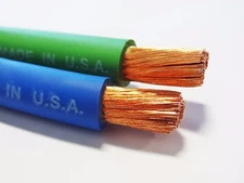 50' FT 2 AWG GAUGE WELDING BATTERY CAR CABLE 25' GREEN  25' BLUE USA NEW GROUND
