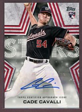 2023 Topps Series 1 Baseball Stars Auto #CCA Cade Cavalli RC (Nationals)