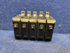 LOT OF 5 Eaton CUtler Hammer QBHW1020 1 Pole 20 Amp Bolt-On Circuit Breakers