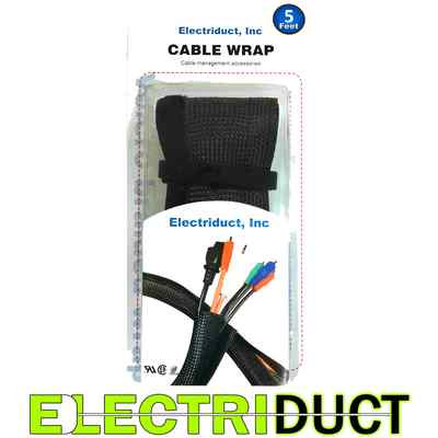 Electriduct 1.25'' Side Entry Cable Wrap Braided Sleeving  - 5 Feet