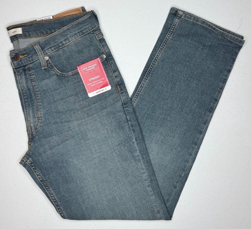 Signature By Levi Strauss #11703 NEW Men's Straight Flex Jeans